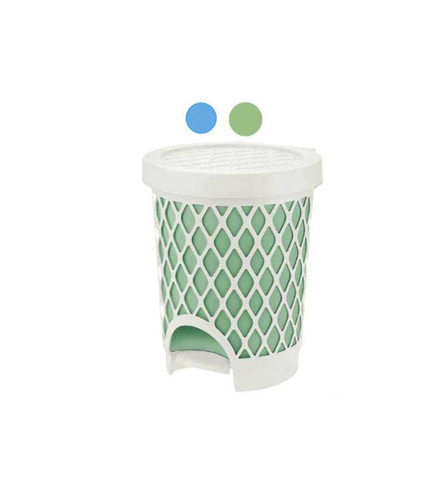 Pattumiera Pedale Trellis L 16 Azzurro  Tontarelli