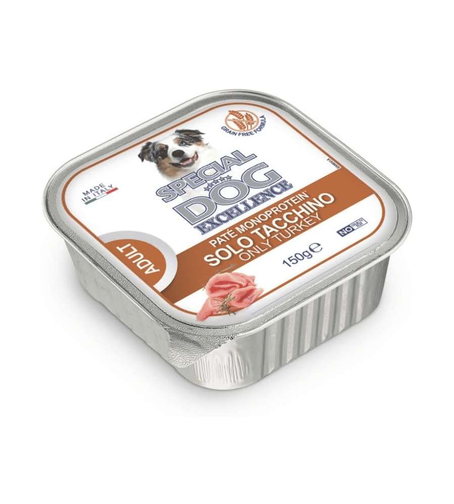 Special Dog Pat� Monoprotein Tacchino 150 g Cibo per Cani Qualit� Italiana