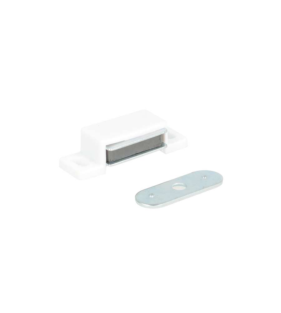 Chiusure magnetiche da applicare - forza 4 kg. - bianco - 10 pz
