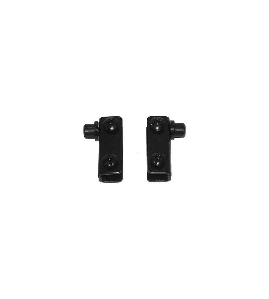 Cerniere per Bicchiere Porte 2 Pz Nero Metallo Facile Installazione
