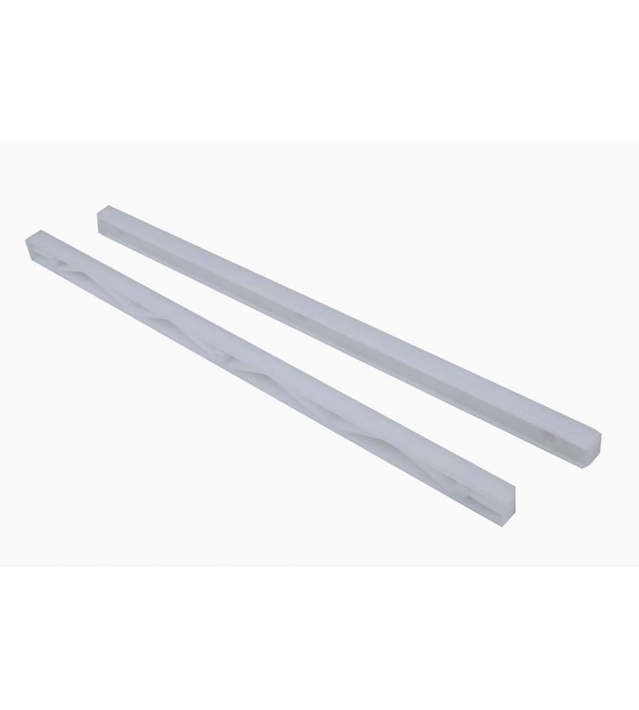 Guide per cassetto in plastica da avvitare - L. 340 x H. 16,5 mm. - bianco