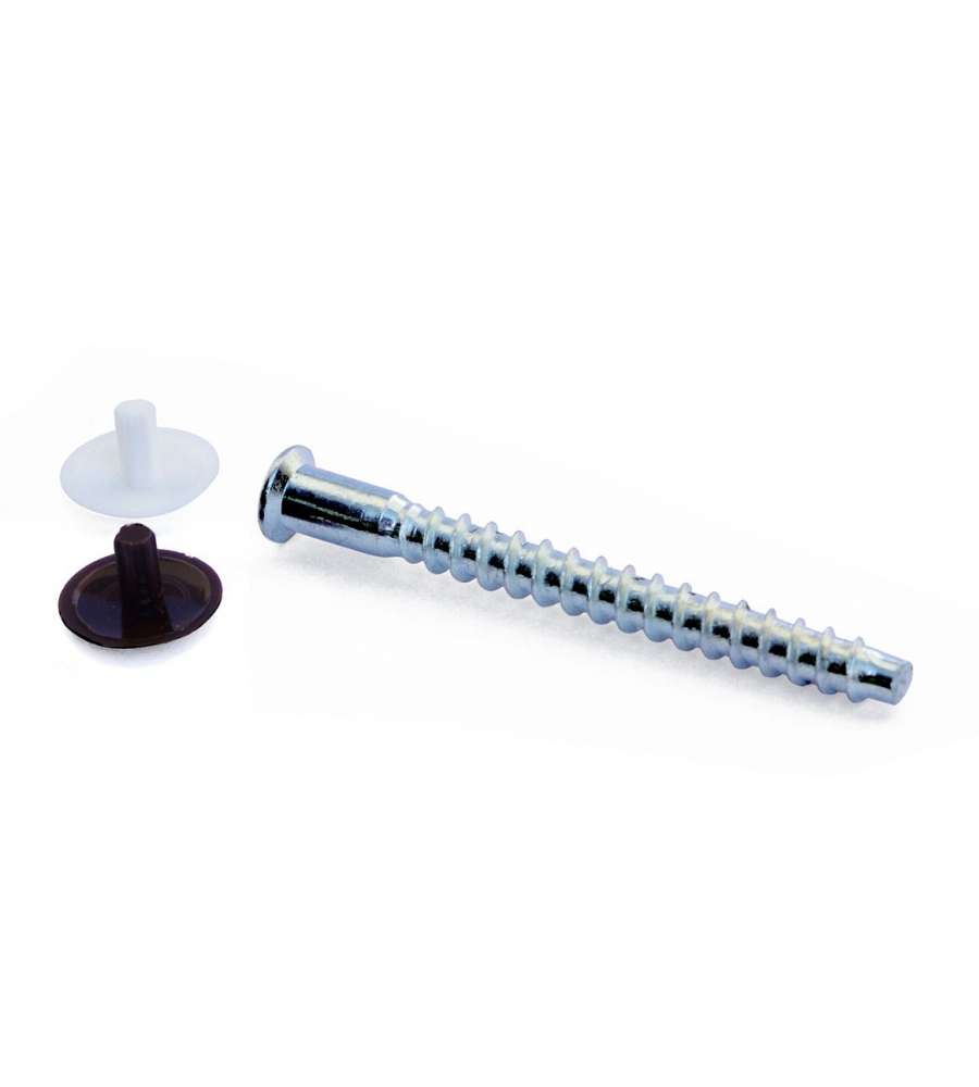 Viti di collegamento impronta esagonale + tappi diam 5 x 38 mm 16pz