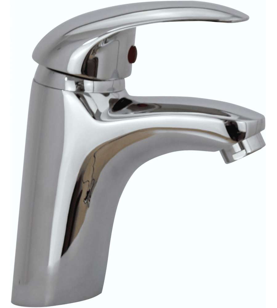 AQUAE Rubinetto Bagno Cromato Leila per Lavabo con Aeratore e Piletta