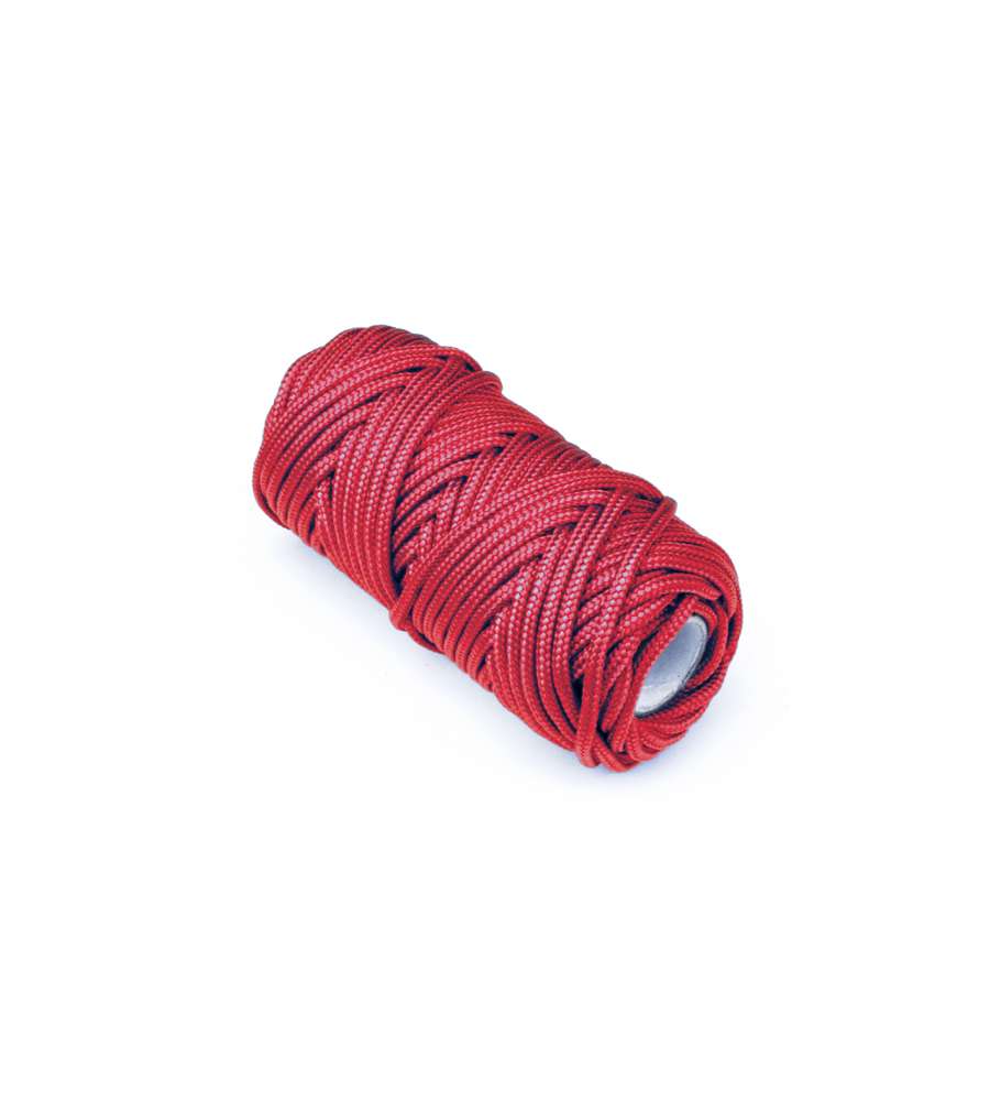 Treccia per veneziana in polipropilene Diam. 3 mm. rosso 20 mt.