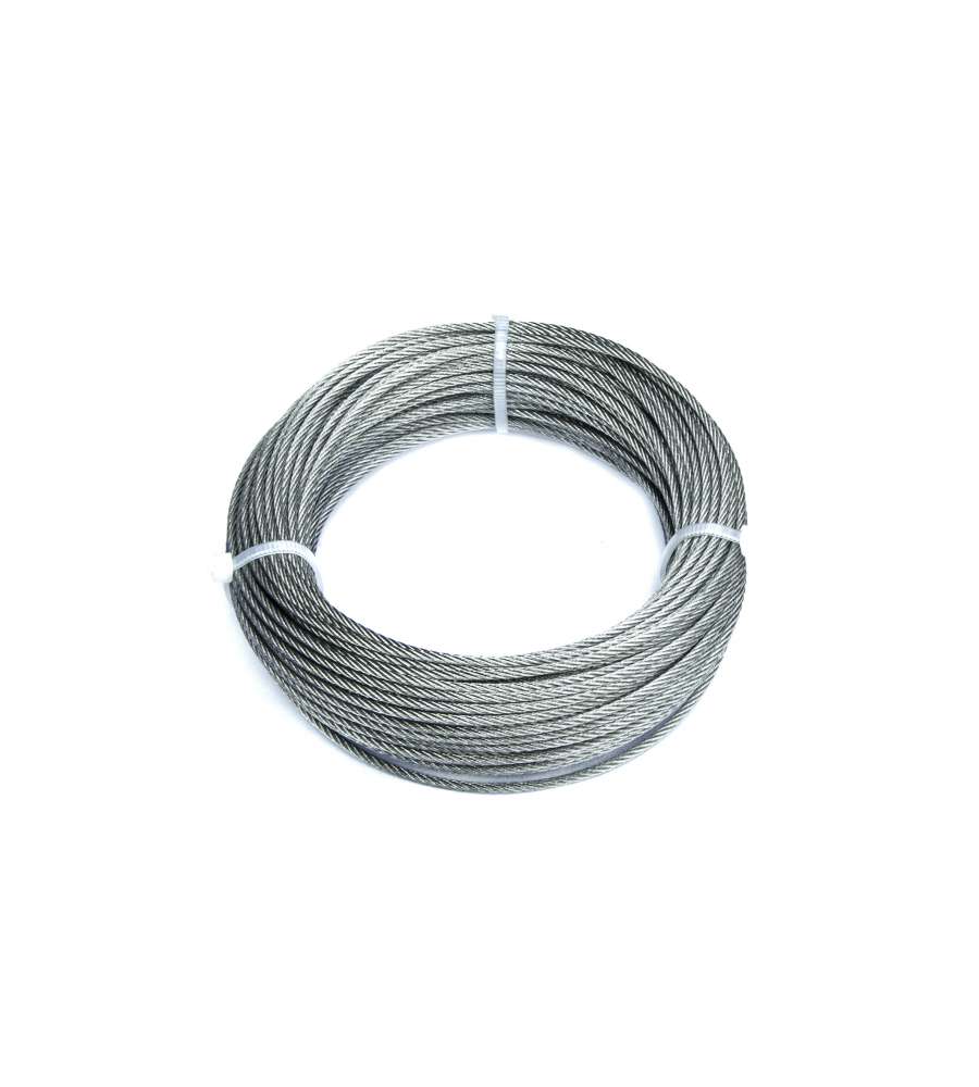 Fune in acciaio Inox 49 fili Diam. 4 mm. 25 mt.