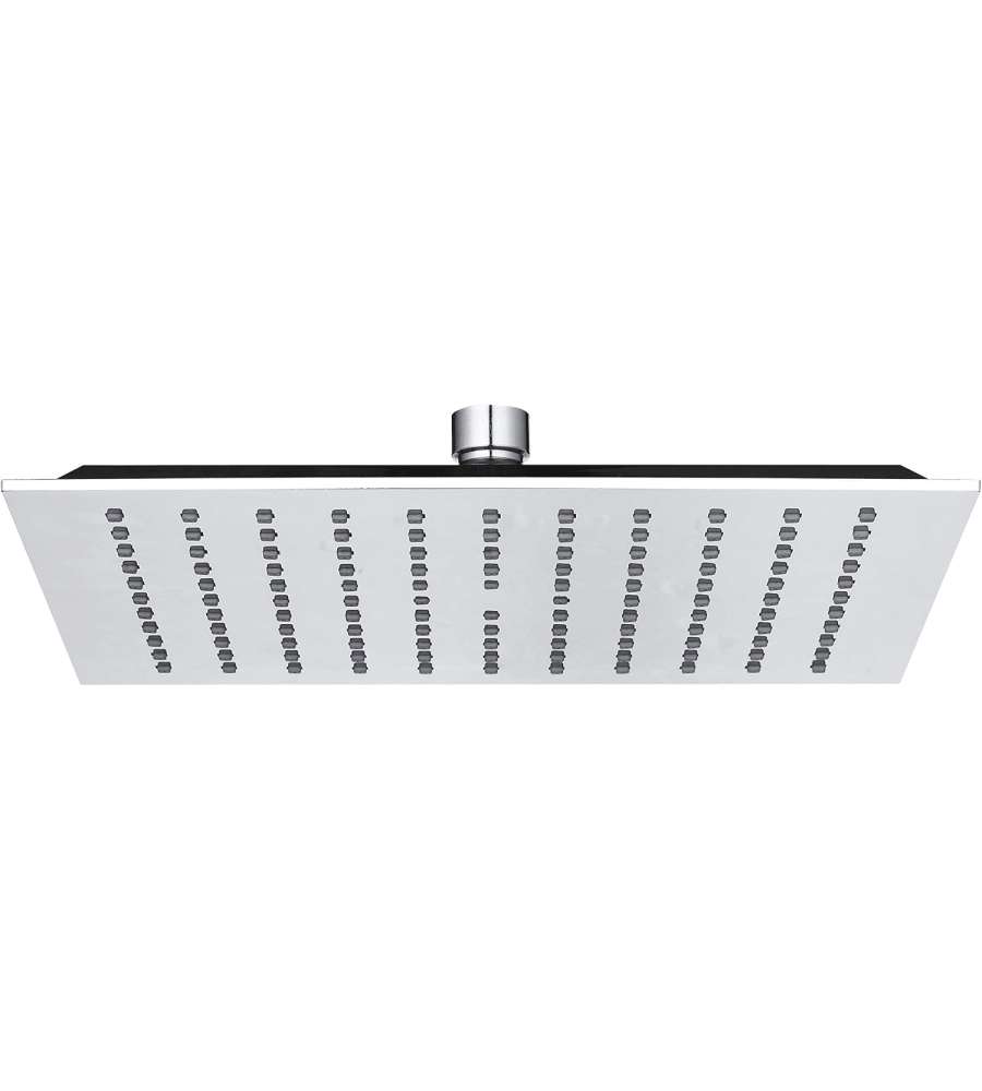 AQUAE Soffione doccia quadrato 25x25 cm cromato lucido monogetto a pioggia