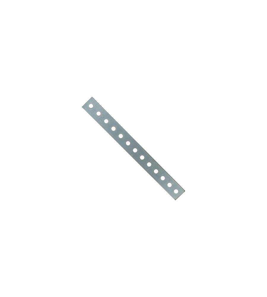 Piastrina dritta forata 300 x 20 spessore 2 mm.
