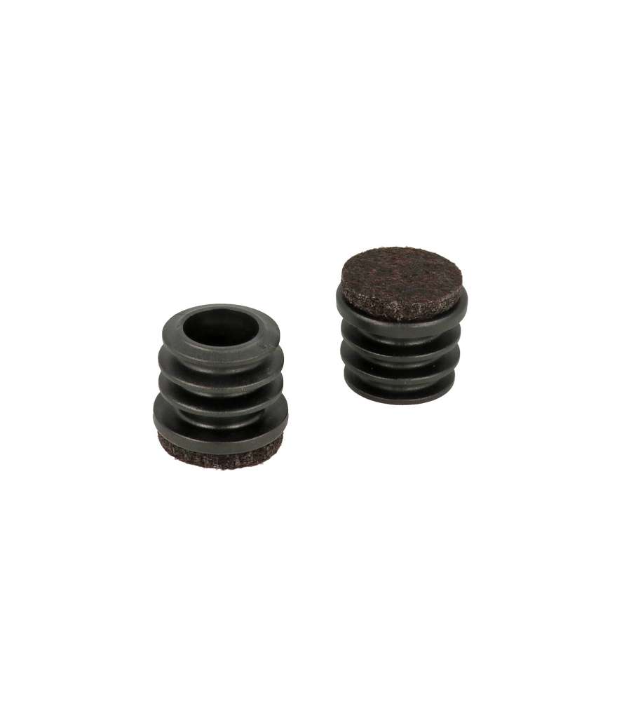 Puntali interni alettati tondi neri con feltro 20mm