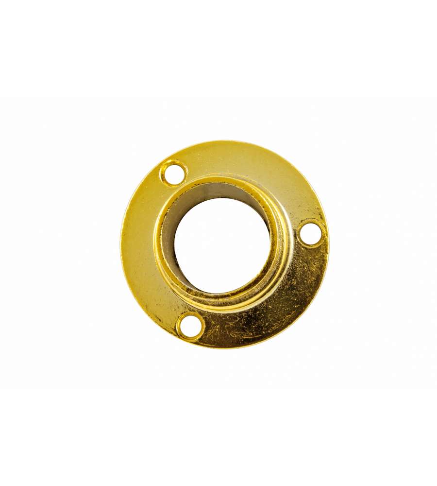Supporti laterali per tubo tondo 20 mm. in zama ottonata 2 pz.