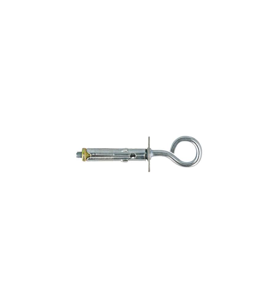 Mini tasselli in acciaio Diam. 6 x 25 con occhiolo chiuso 8 pz.
