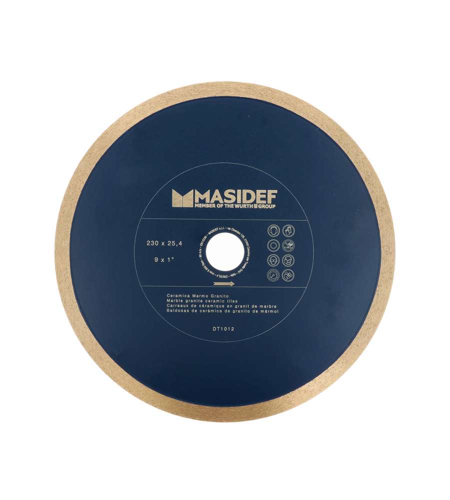Disco da taglio 230X1,7MM diamantato con corona a lama continua per ceramica