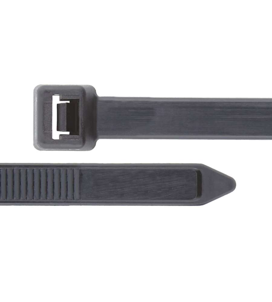 Fascette Fermacavo In Nylon 6.6, 4.5 X 250 Mm, Nere, Confezione Da 100 Pezzi, Resistenti A -35/+85°C