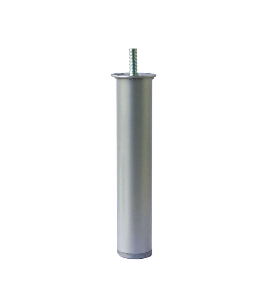 Piede tondo in metallo per rete letto 40 - H. 250 mm. Grigio