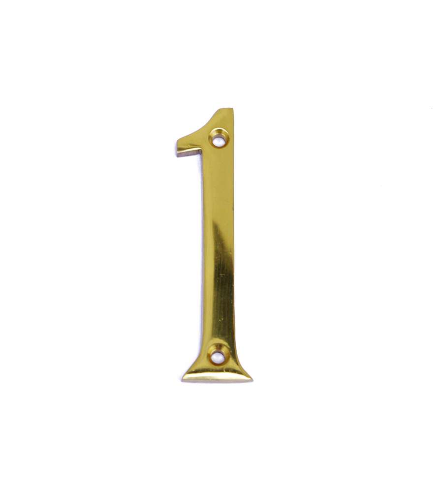 Numero civico "1" in ottone