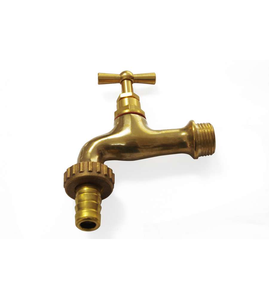 Rubinetto per giardino ottone lucido 3/4