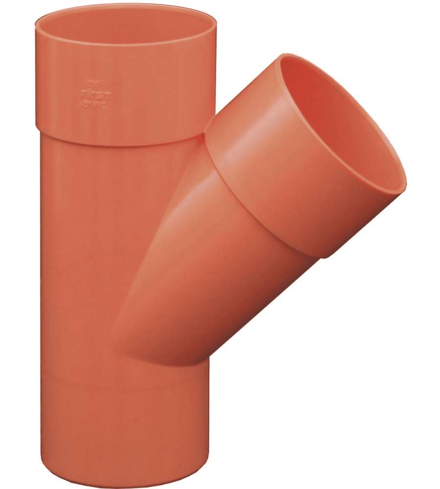 DERIVAZIONE PVC ARANCIONE 45� � 80 MM PER IMPIANTI DI SCARICO