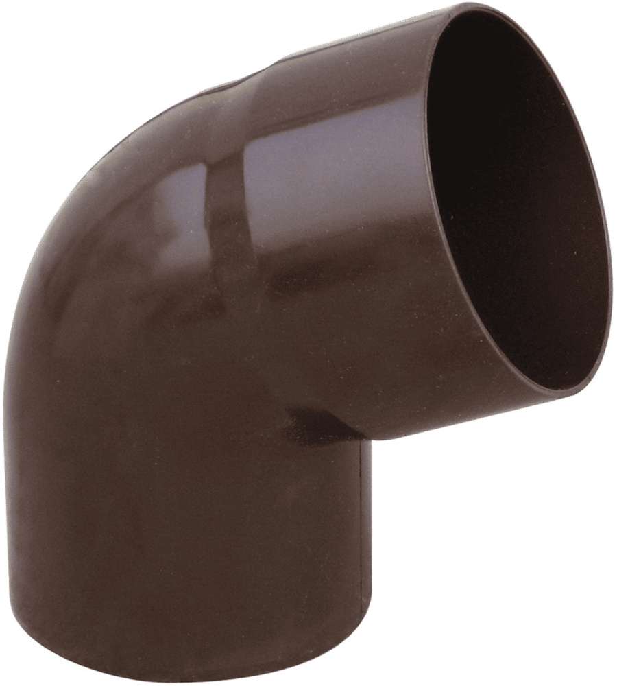 Curva PVC diam. 80 mm Marrone per Gronda Angolo 67� - Facile Posa