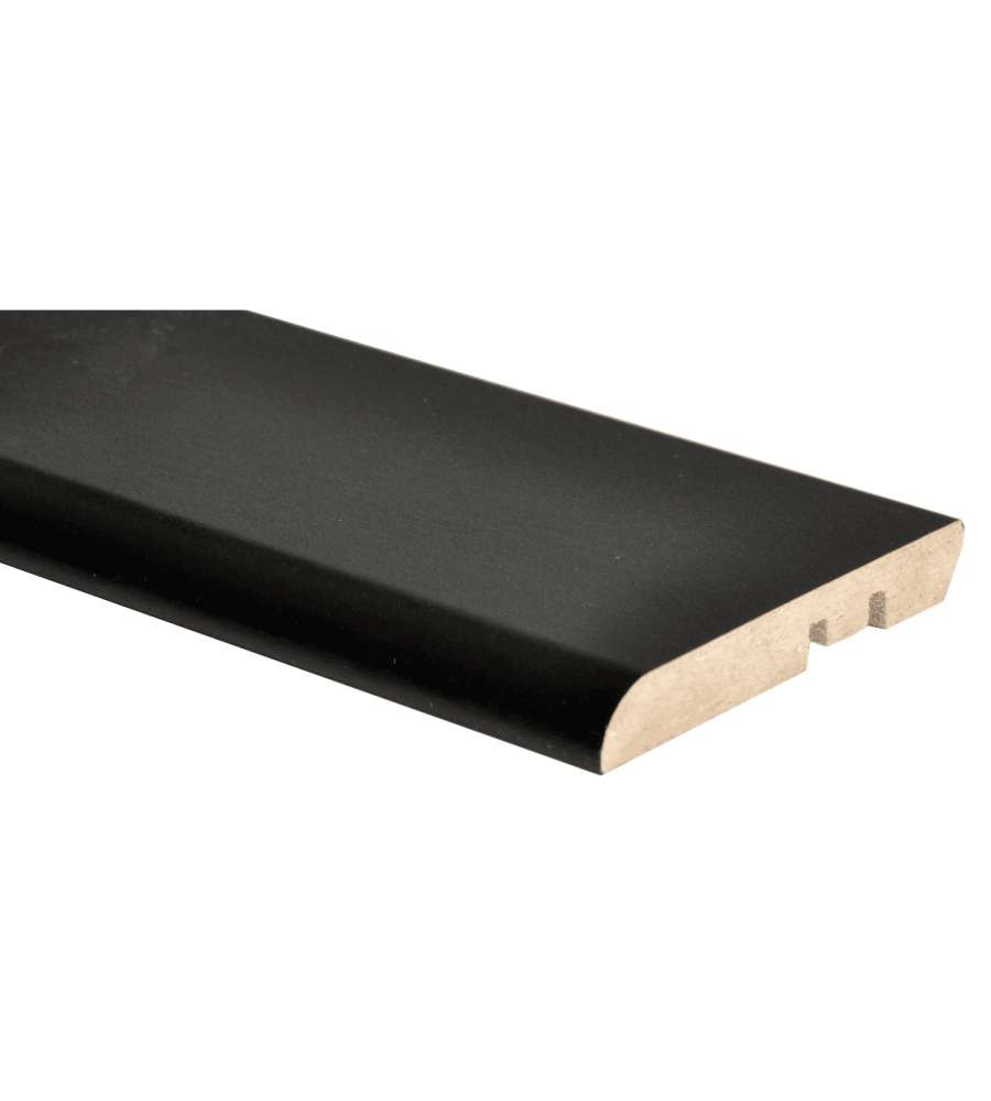 Kimono Battiscopa Nero 2,40m x 6,5cm - Rivestito in Carta Melaminica