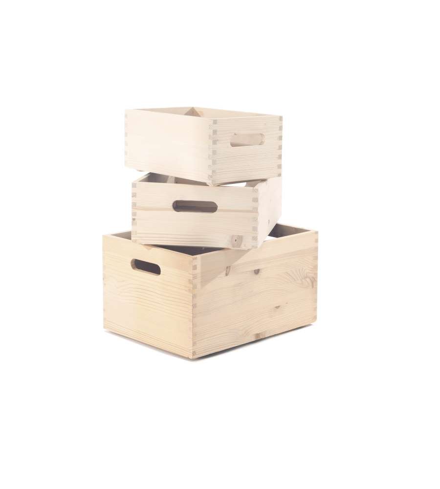 Kimono Kit 3 Scatole in Abete - Misure 230x400x300, 130x370x270, 130x30 - Ferramenta Inclusa