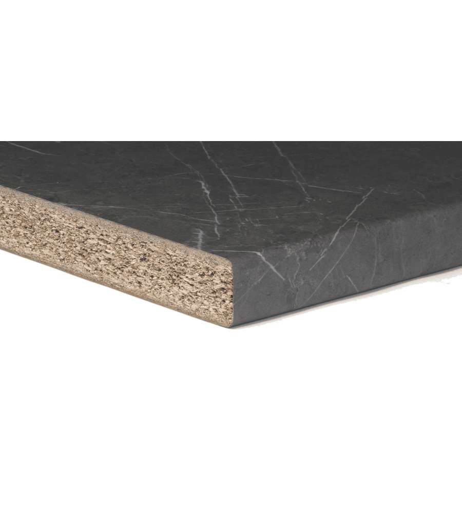 Kimono top cucina marmo nero venato 3040x600x28 mm laminato HPL