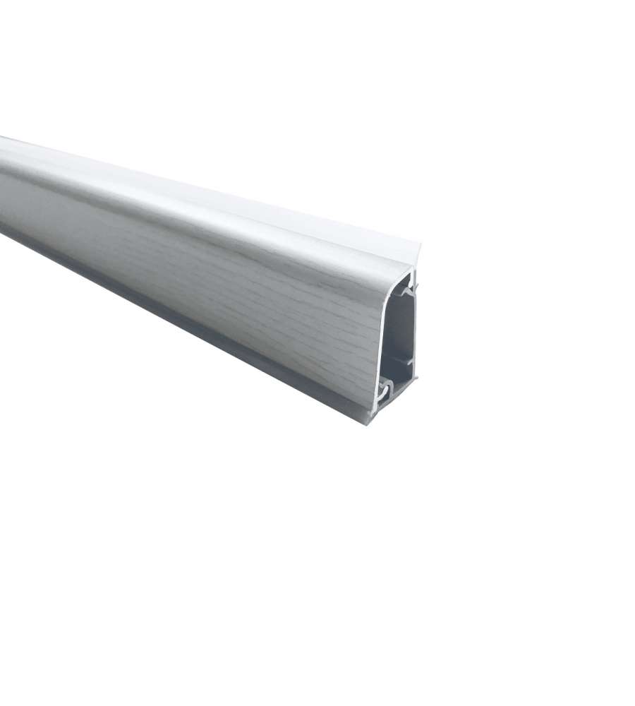 Alzatina trapezoidale alluminio effetto rovere bianco 3 m resistente acqua