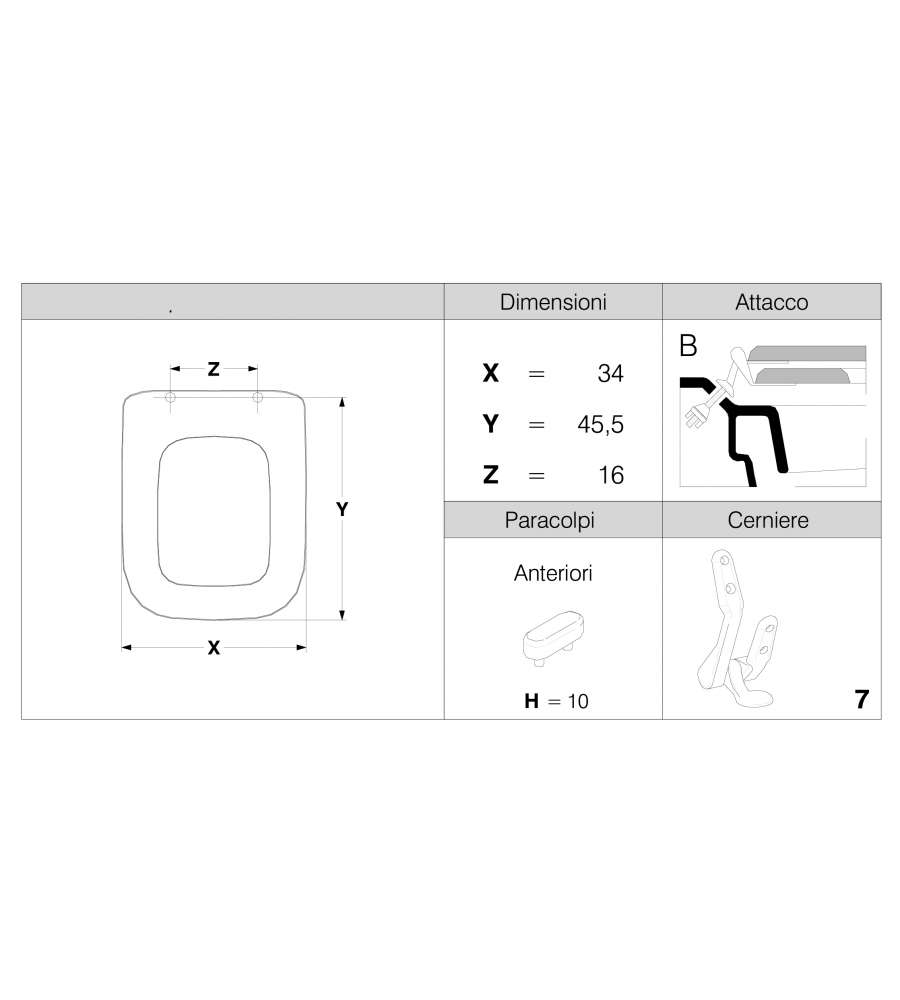 Sedile Copriwater Conca Ideal Standard Bianco