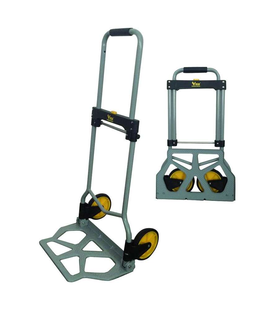 Carrello Trasporto Pieghevole In Acciaio – Portata 70 Kg, Ruote Girevoli, Maniglie Antiscivolo, Richiudibile E Salvaspazio, Per Casa E Ufficio