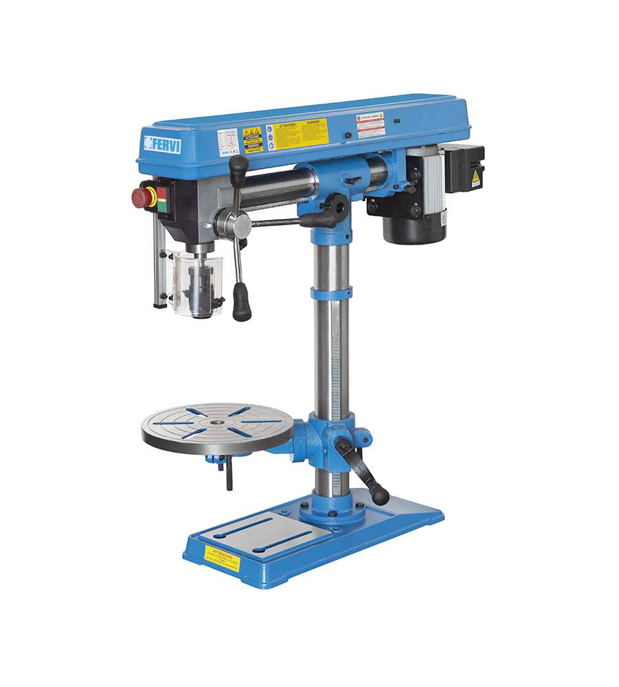Fervi Trapano Radiale da Banco Blu 375W con Tavola Inclinabile �290mm