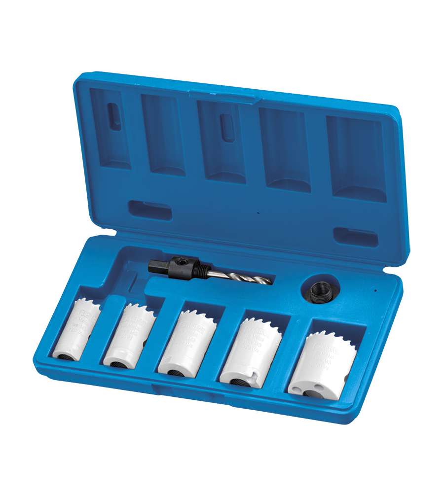 Fervi Assortimento in Valigetta Kit Frese Tazza 7 Pezzi Acciaio 22-38 mm