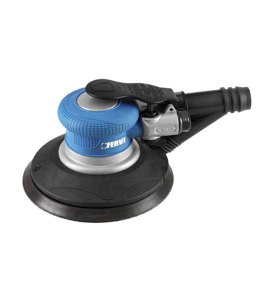 Fervi Levigatrice Rotorbitale Pneumatica 150 mm Ciano/Nero 10500 RPM