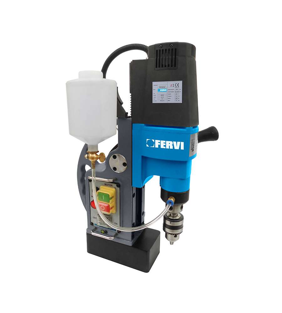 Fervi Trapano Magnetico Nero 20 mm con Raffreddamento a Liquido 450 mm