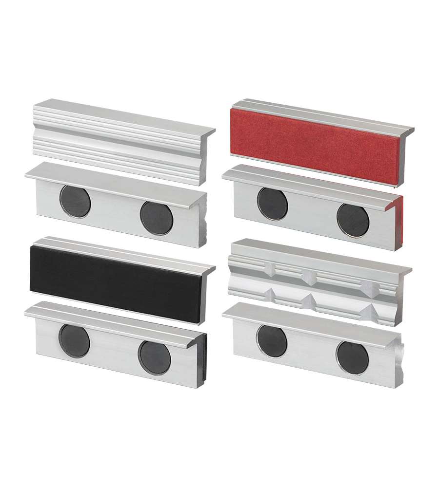 Fervi Serie Copriganasce Magnetiche 8pz Alluminio 100mm per Morsa