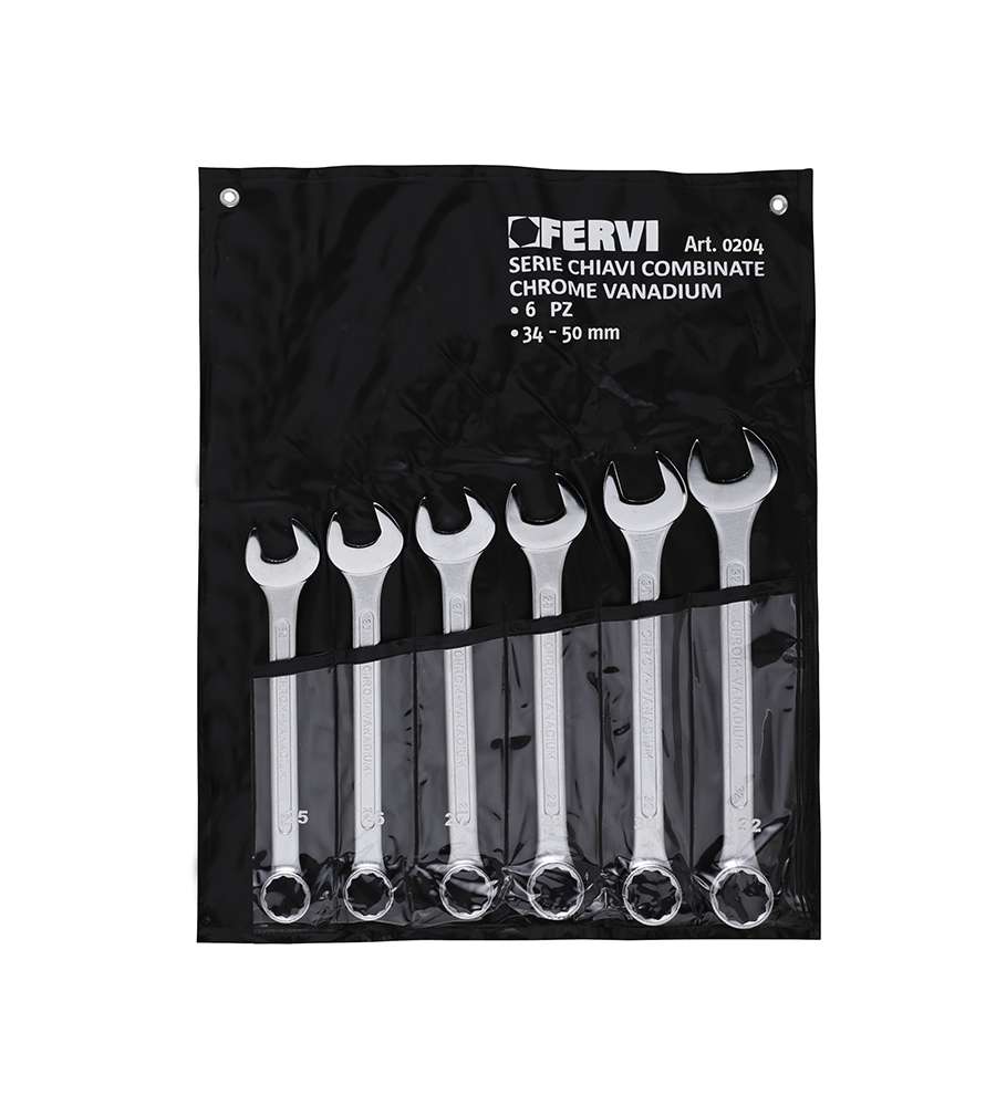Fervi Chiavi Cromate 34-50 mm Set 6 Pezzi Strumenti Professionali