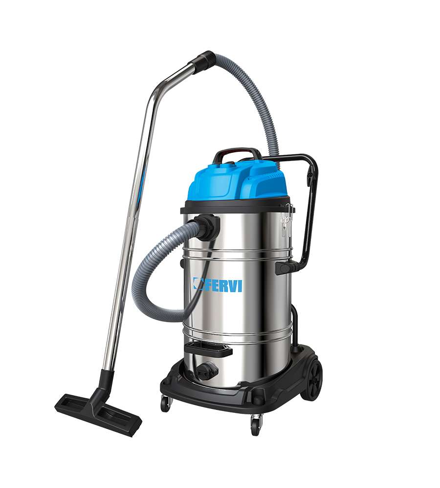 FERVI Aspirapolvere Aspiraliquidi 60L 2 Motori Industriale Potente