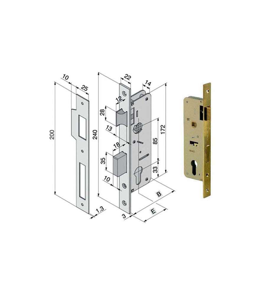 Serratura Inf.Legno 015.35.00.0 Welka