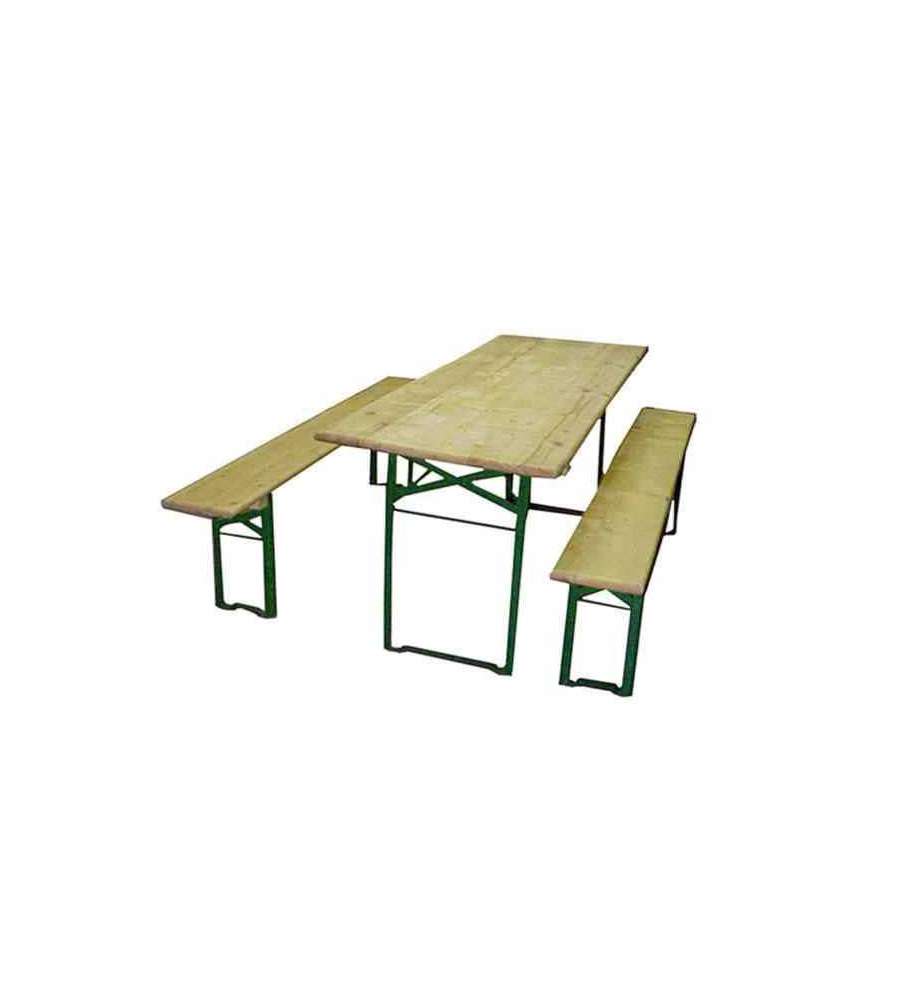 Set Birreria in Legno Plus- 220x80 cm - Ideale per Eventi