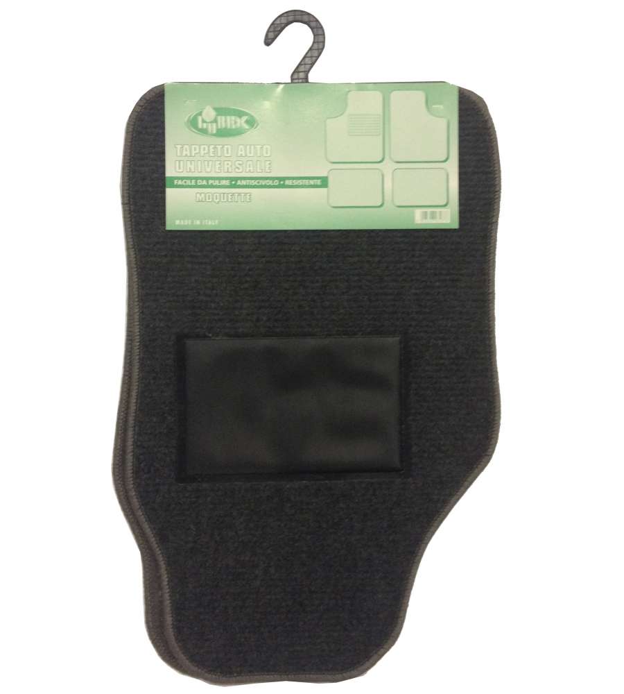 Tappeti Auto Moquette Per Lancia Ypsilon 2003-2009, Set 4 Pezzi Con Logo