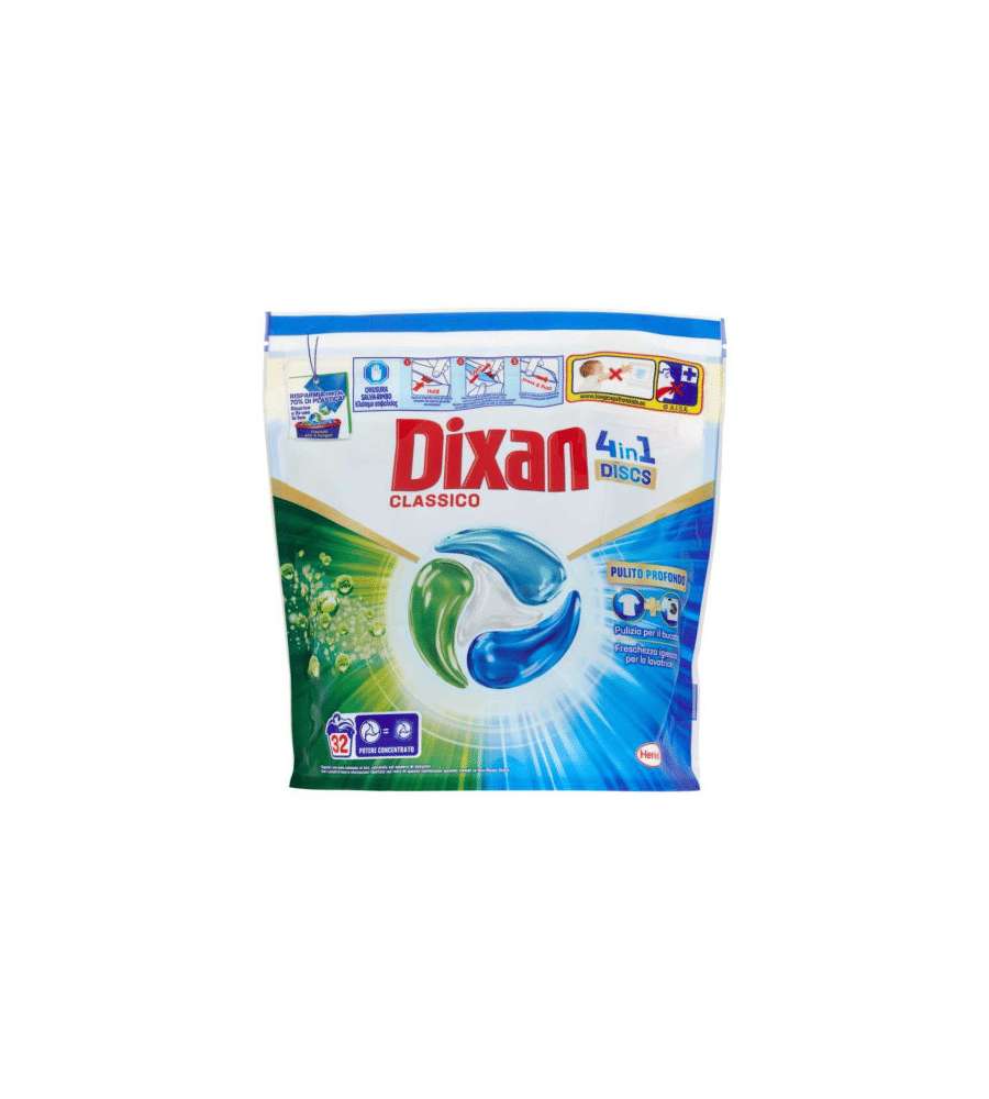 Dixan Detersivo Lavatrice Classico 4in1 32 Lavaggi Bianco 528g