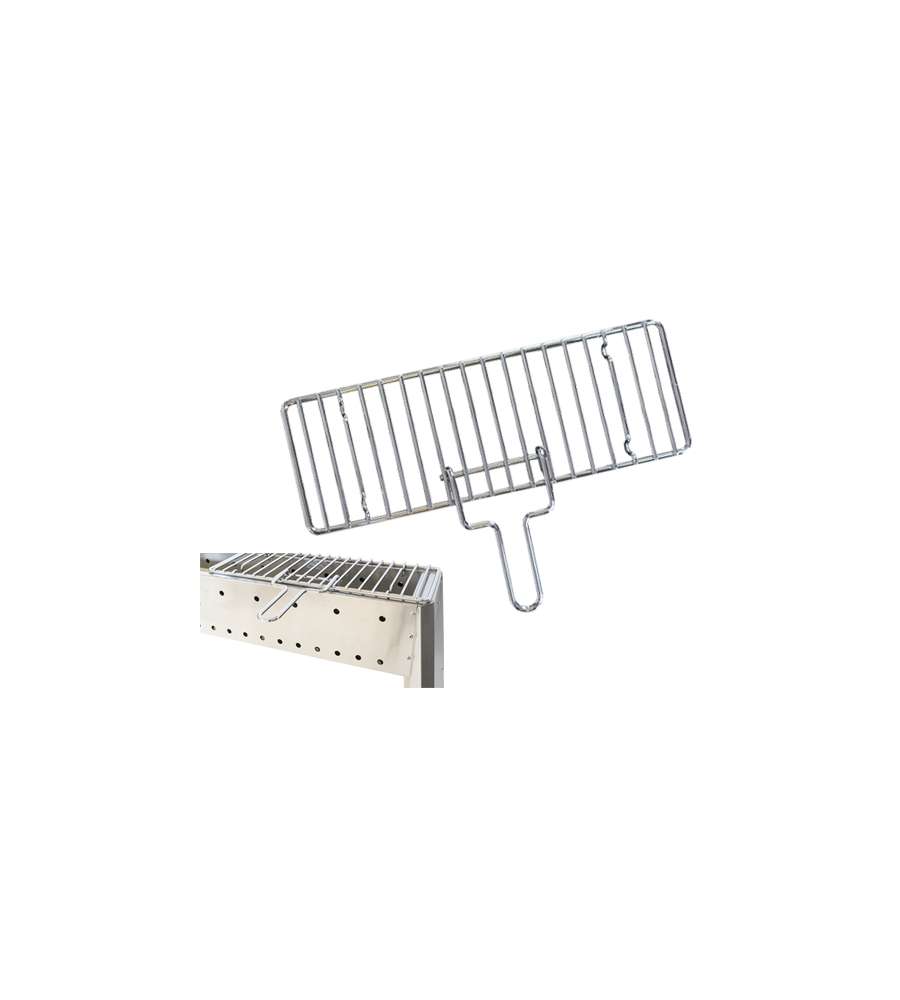 EL GAUCHO - Griglia in Ferro Cromato con Manico Ripiegabile 37x13 cm
