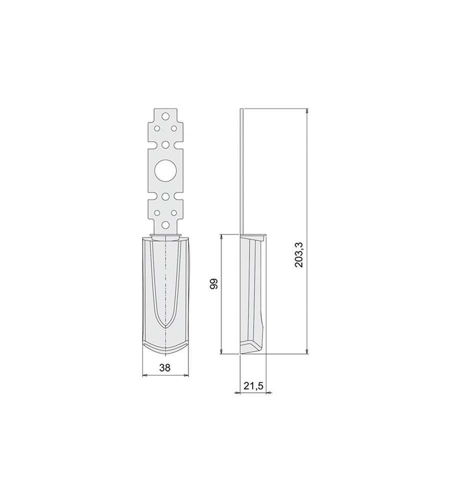 Placca Esterna Maniglioni Cieca 07176-66-0 Cisa