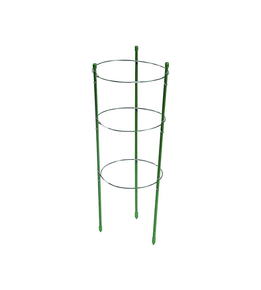 Verdemax Tutore con Cerchi Verde H 60 cm per Piante in Vaso
