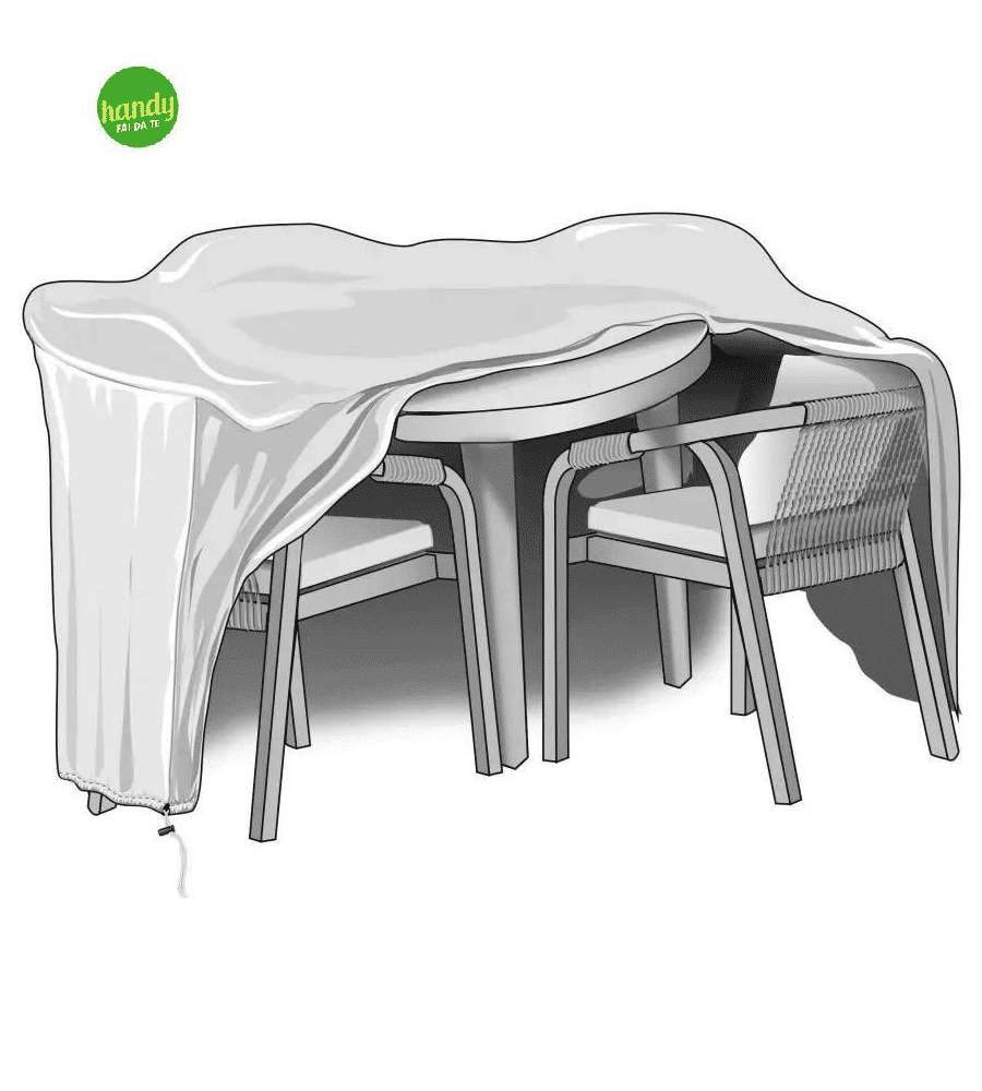 Verdemax Copritavolo Rotondo D.165x80 cm Impermeabile e Lavabile