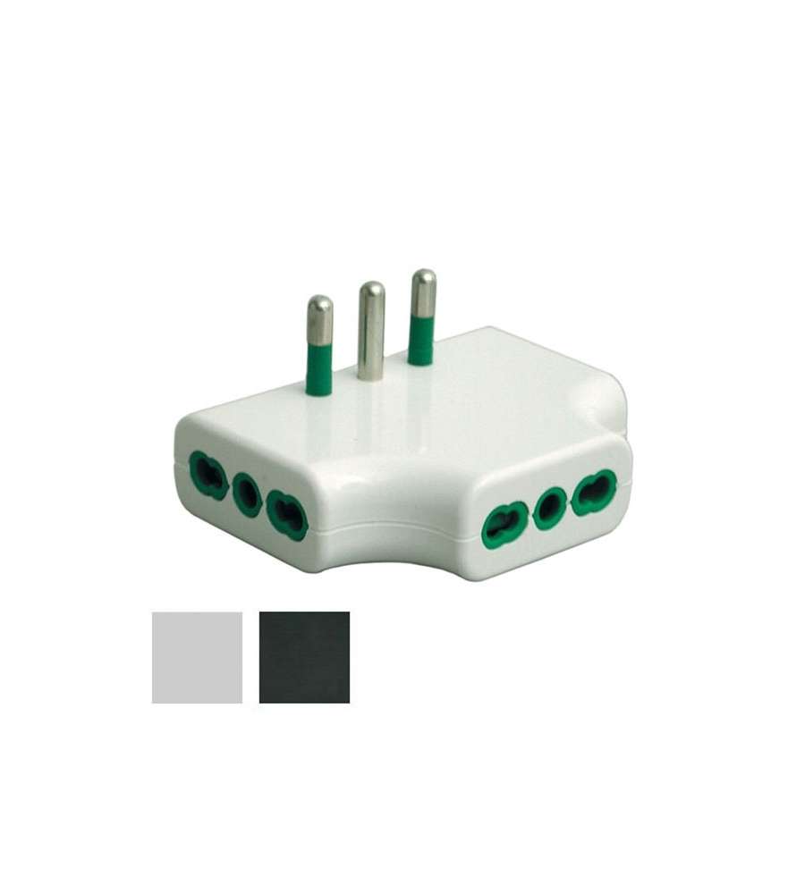 Adattatore Triplo Piatto 16A+T Bianco    82220 Fme