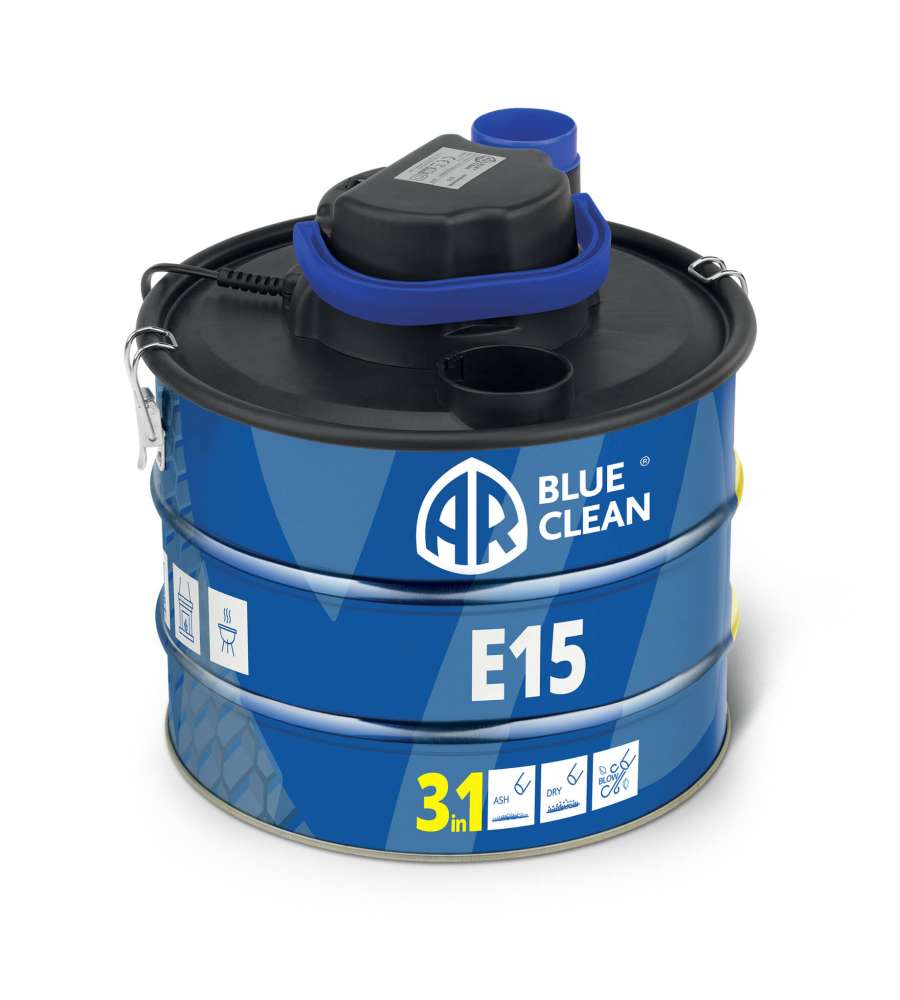 AR Blue Clean E12 Aspiracenere per stufa a pellet e camini 2 in 1:  Aspirapolveri, Aspiracenere e Aspira Solidi, Serbatoio 12 Litri, Potenza  600W, Fusto in metallo : : Casa e cucina