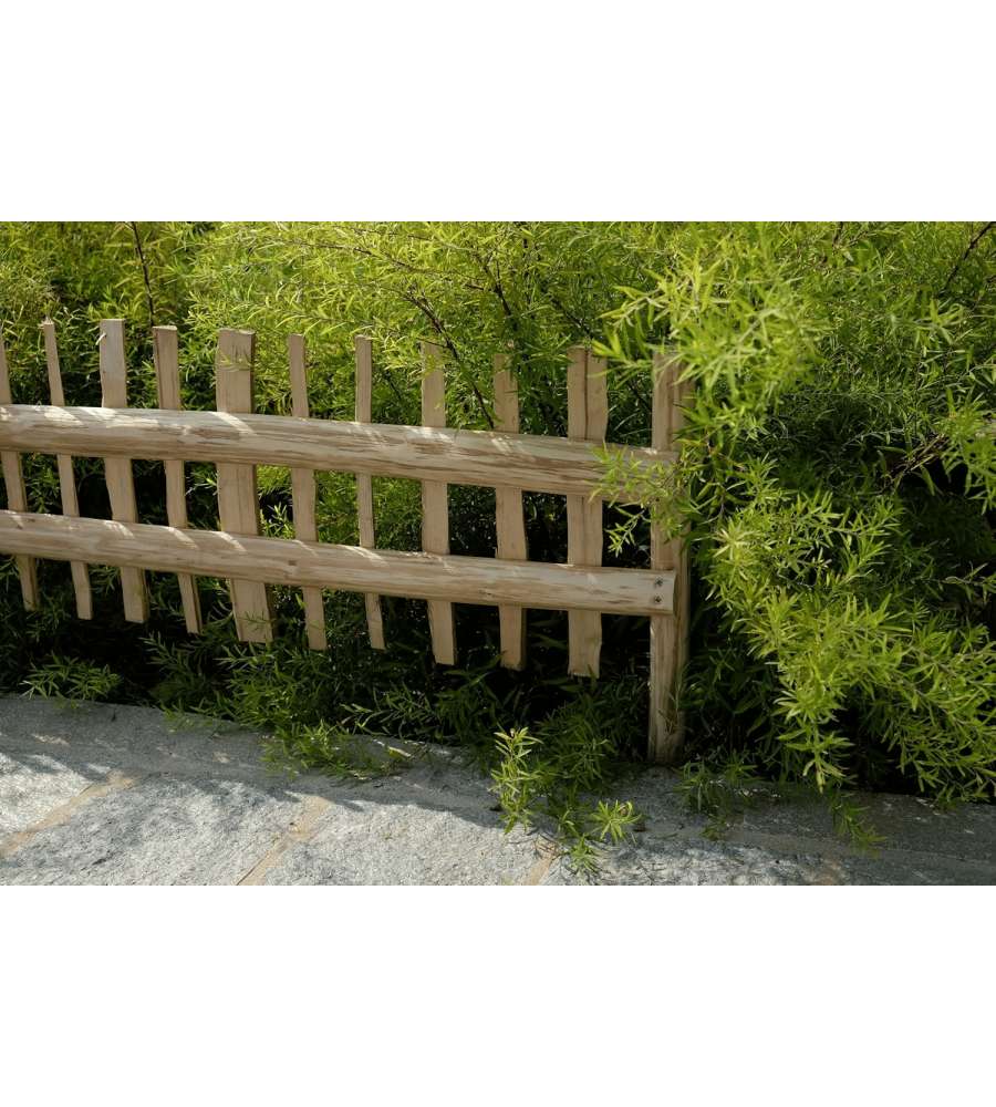 Alce Mini Recinzione Nocciolo 2pz 115x30/50H cm per Giardino