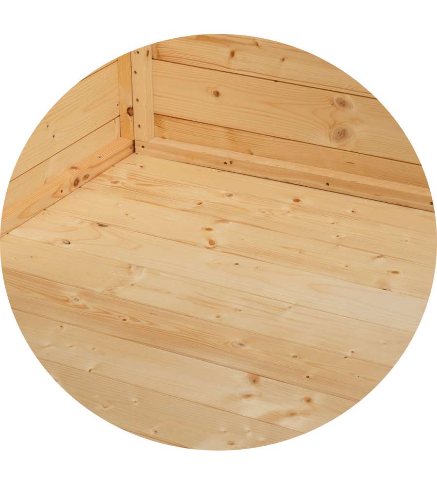 Alce Kit Pavimento Casetta Stefy 62676 Legno Abete 200x167 cm Naturale