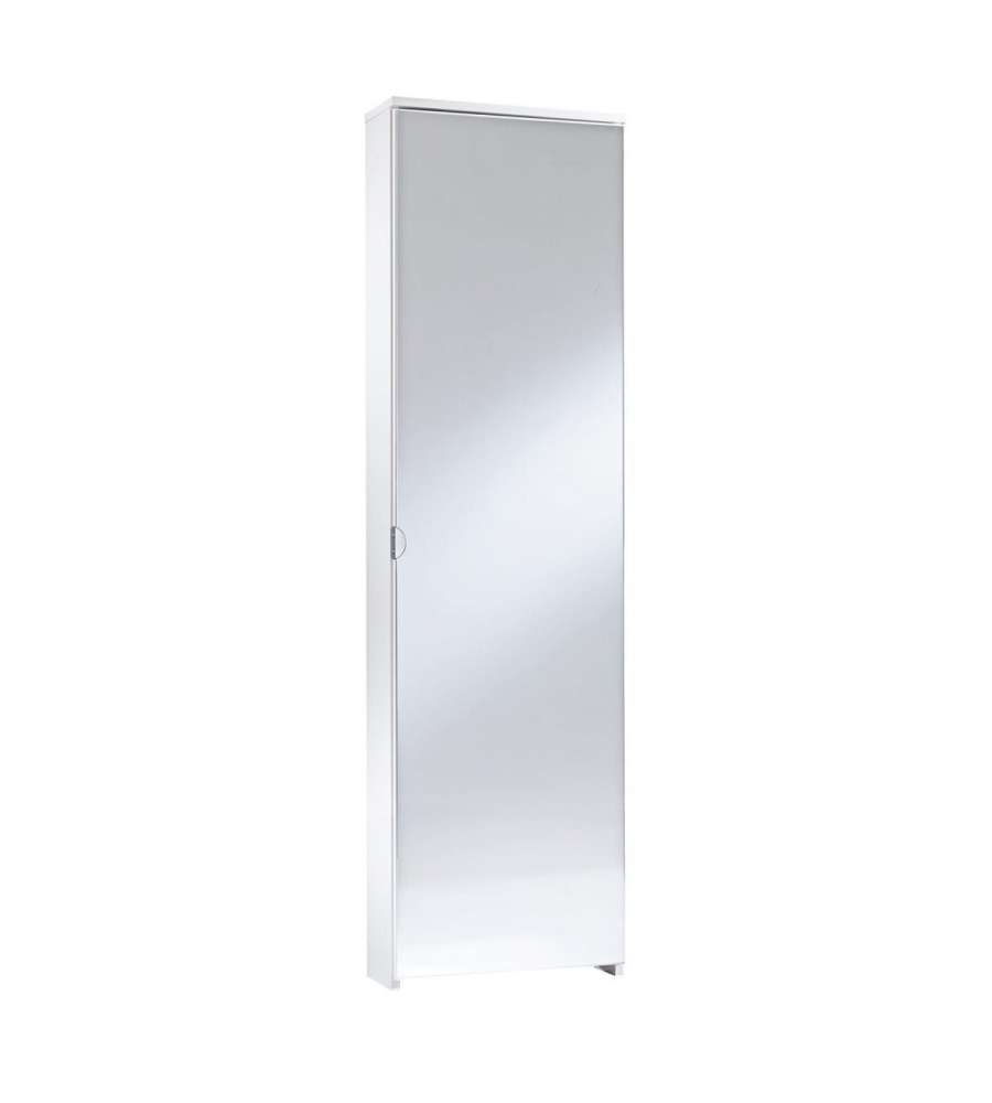 Scarpiera A Specchio Slim Bianco