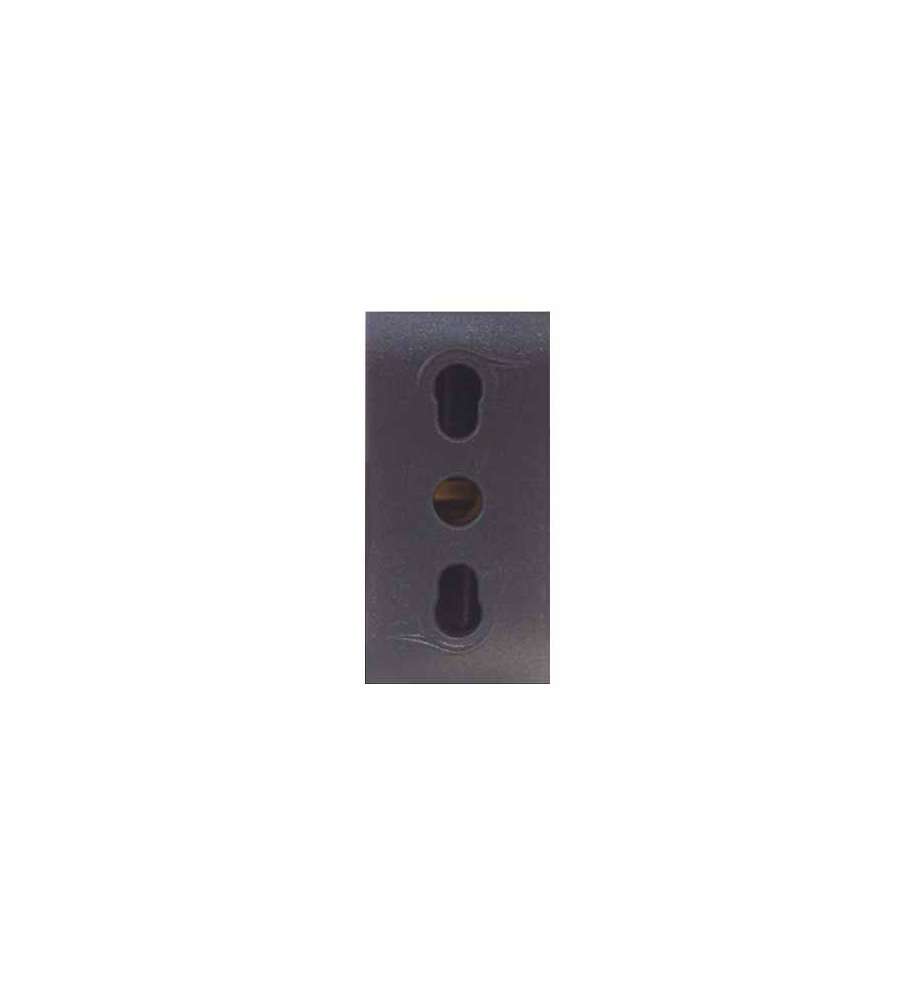 Frutto Comfort Presa Bipasso 10/16A+T    Antracite