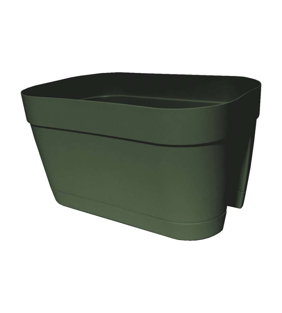 Telcom Vaso ovale ringhiera Orlando 45x25x24 cm verde ecologico