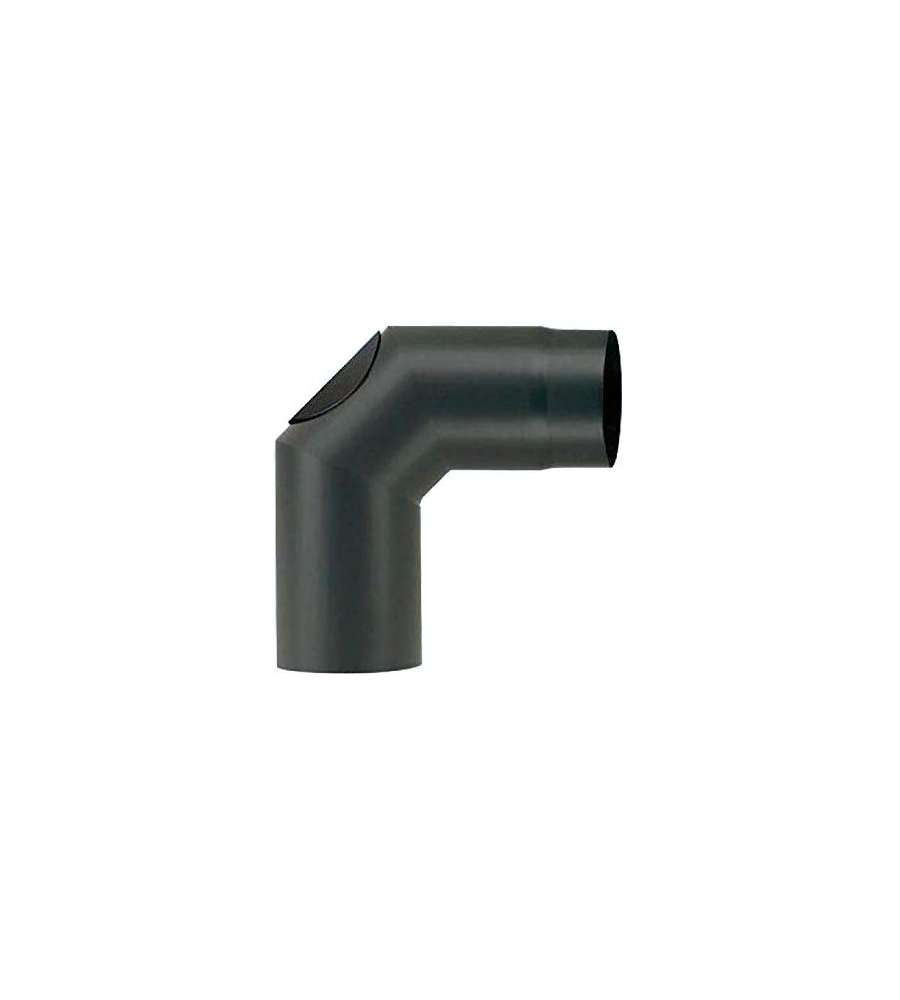Gomito Acciaio 90 15 cm Nero Ispezionabile 2Mm Aeternum Ala